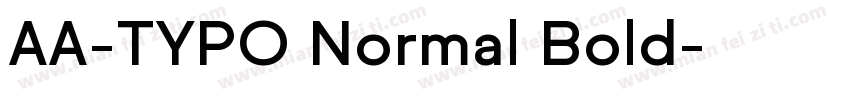 AA-TYPO Normal Bold字体转换